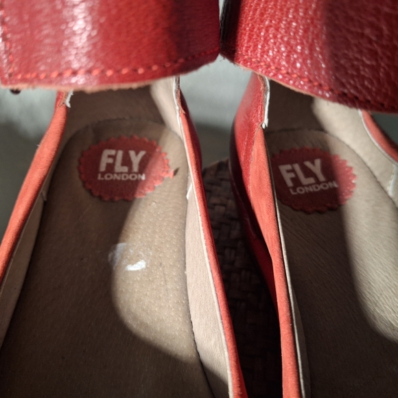 Fly London "Bana661Fly" Red Shoes - Picture 3 of 8